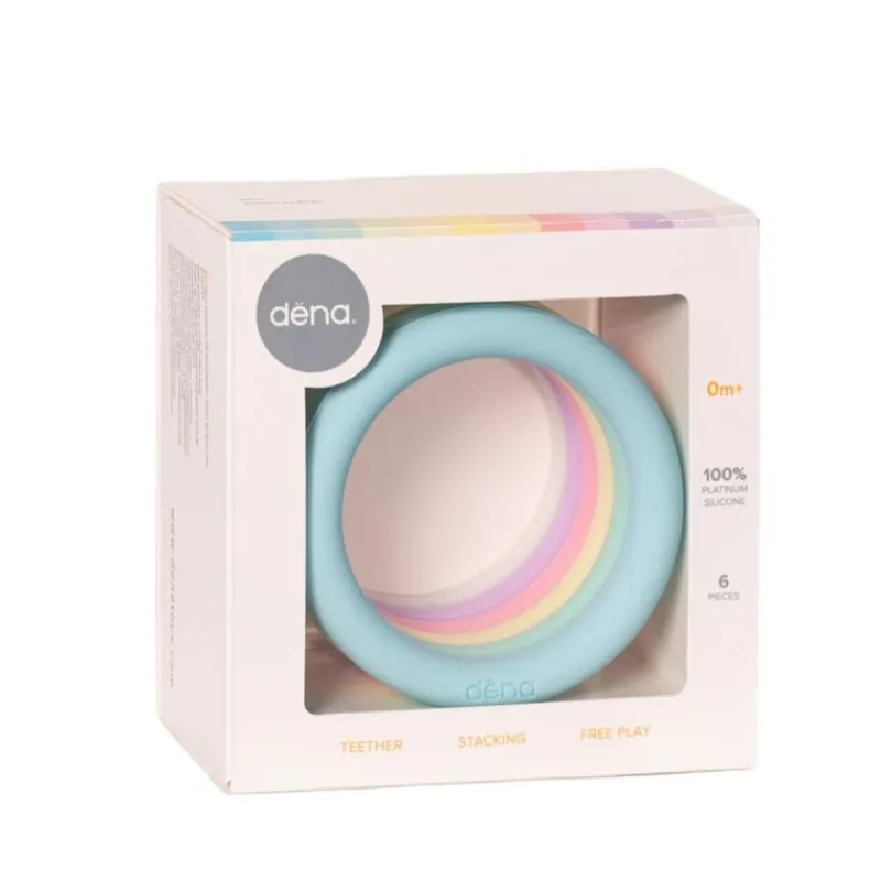 Dëna Blandet Legetøj*Dena Sansemotoriske Ringe - Pastelfarver