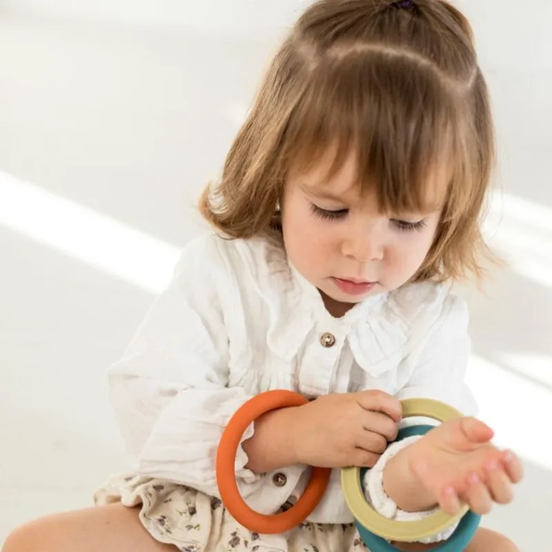 Dëna Blandet Legetøj*Dena Sansemotoriske Ringe - Naturfarver