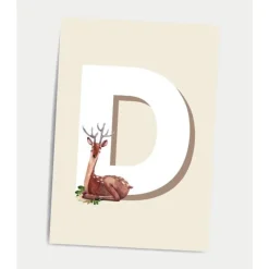 Dialægt Plakater & Wallstickers*Dialaegt A5 Kort Bogstav D