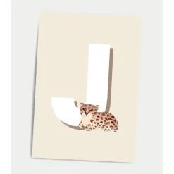 Dialægt Plakater & Wallstickers*Dialaegt A5 Kort Bogstav J