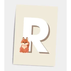 Dialægt Plakater & Wallstickers*Dialaegt A5 Kort Bogstav R