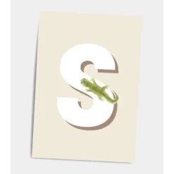 Dialægt Plakater & Wallstickers*Dialaegt A5 Kort Bogstav S