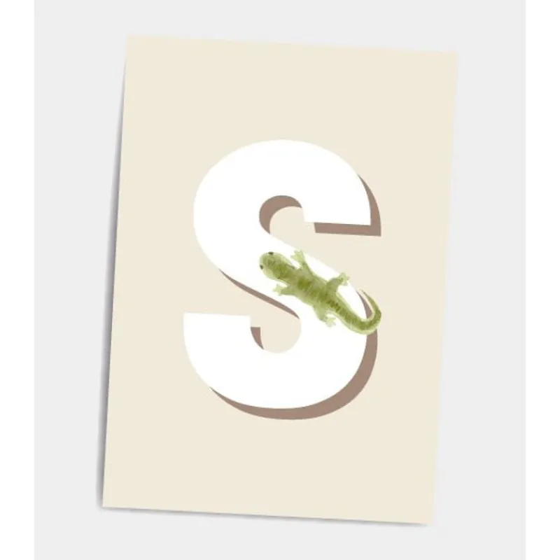 Dialægt Plakater & Wallstickers*Dialaegt A5 Kort Bogstav S