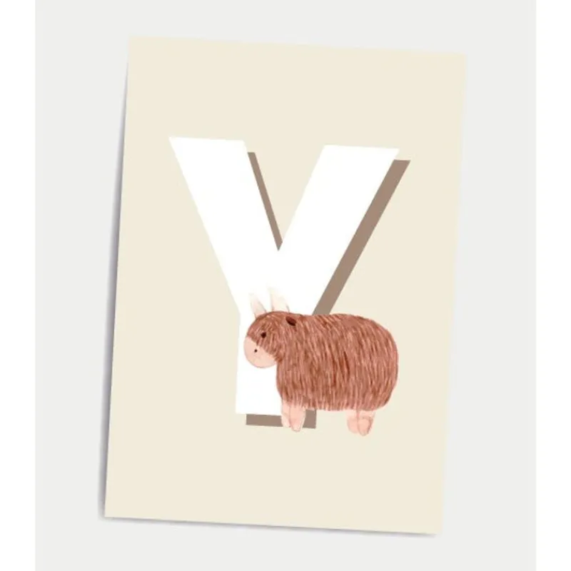 Dialægt Plakater & Wallstickers*Dialaegt A5 Kort Bogstav Y