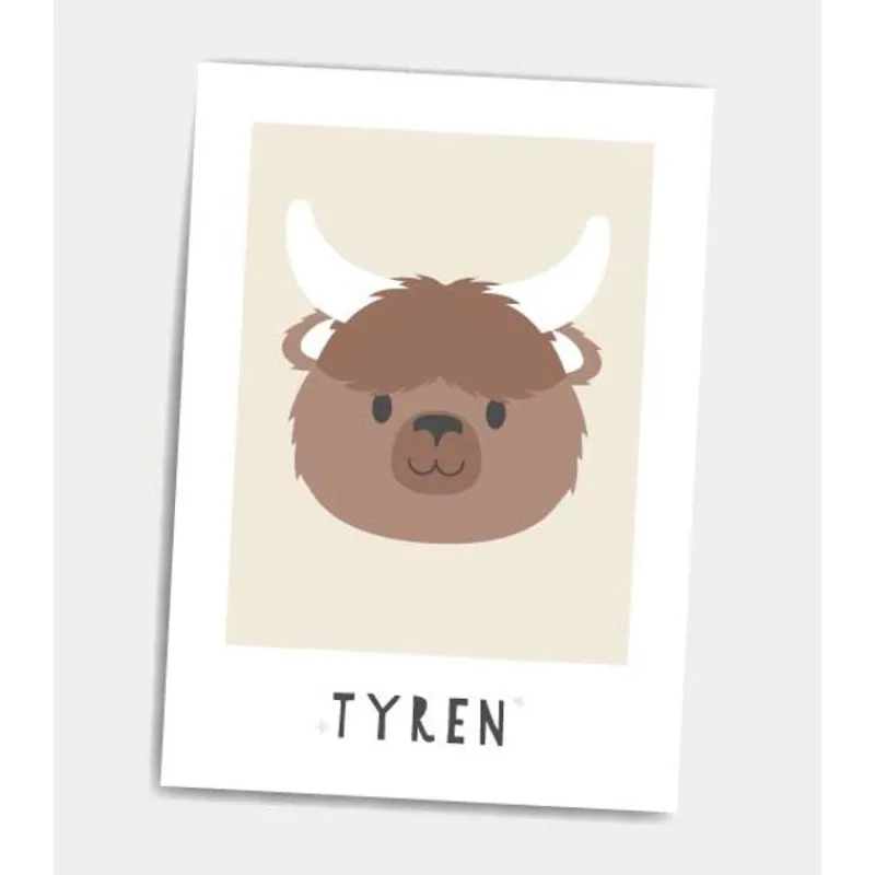 Dialægt Plakater & Wallstickers*Dialaegt A5 Kort Tyren