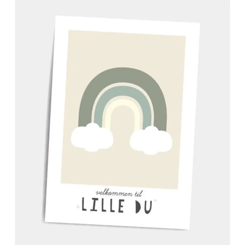 Dialægt Plakater & Wallstickers*Dialaegt A5 Kort Velkommen Til Lille Du (Gron)