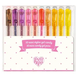 Djeco Tegn & Mal*10 Mini Gel Penne, Candy