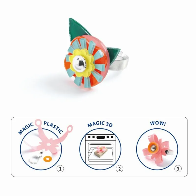 Djeco Diy Smykker*Artistic - Fingerringe