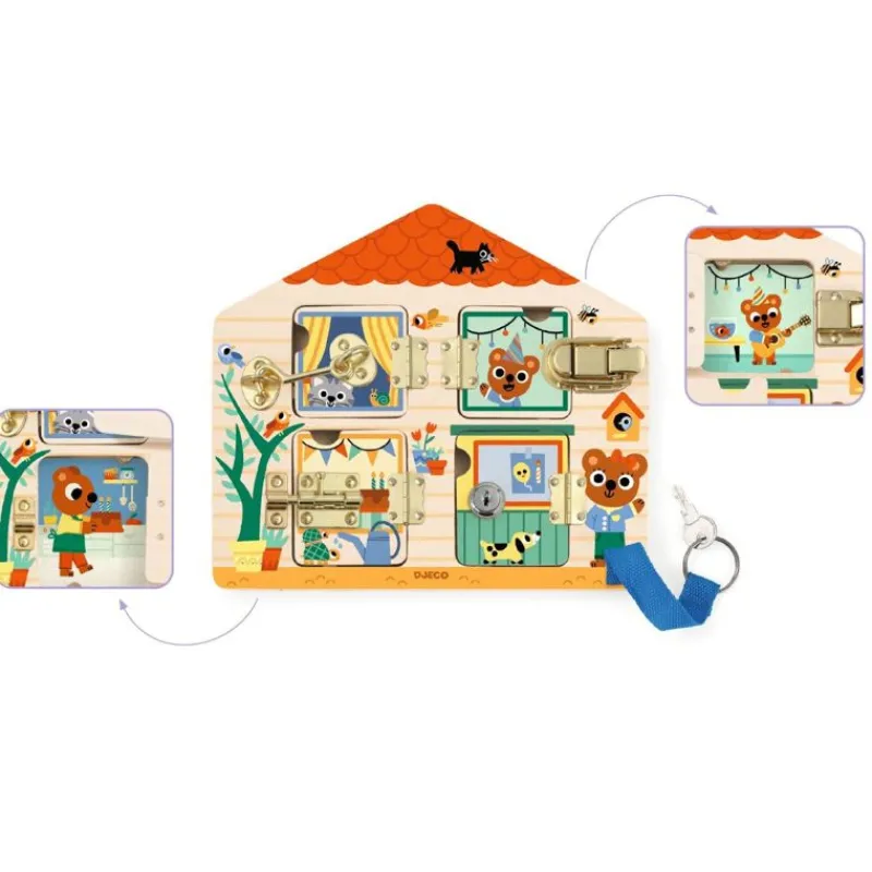 Djeco Blandet Legetøj*Cabanalock, Lasehus