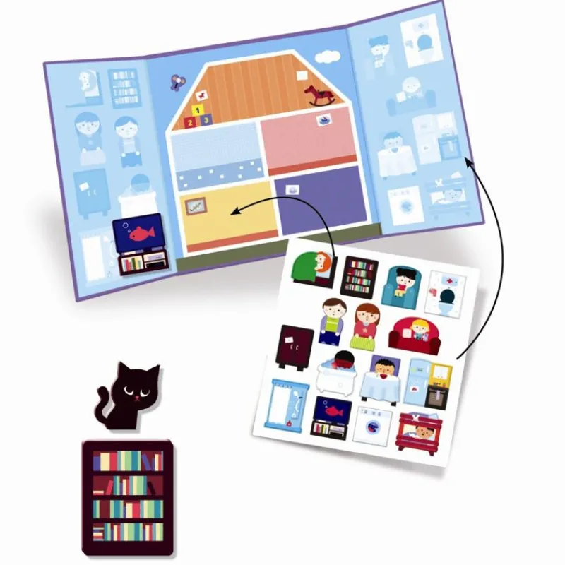 Djeco Klistermærker*Klistermaerkebog, Hus