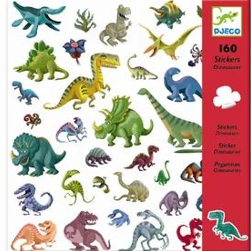 Djeco Klistermærker*Klistermærker 160 Stk. Med Dinosaurer