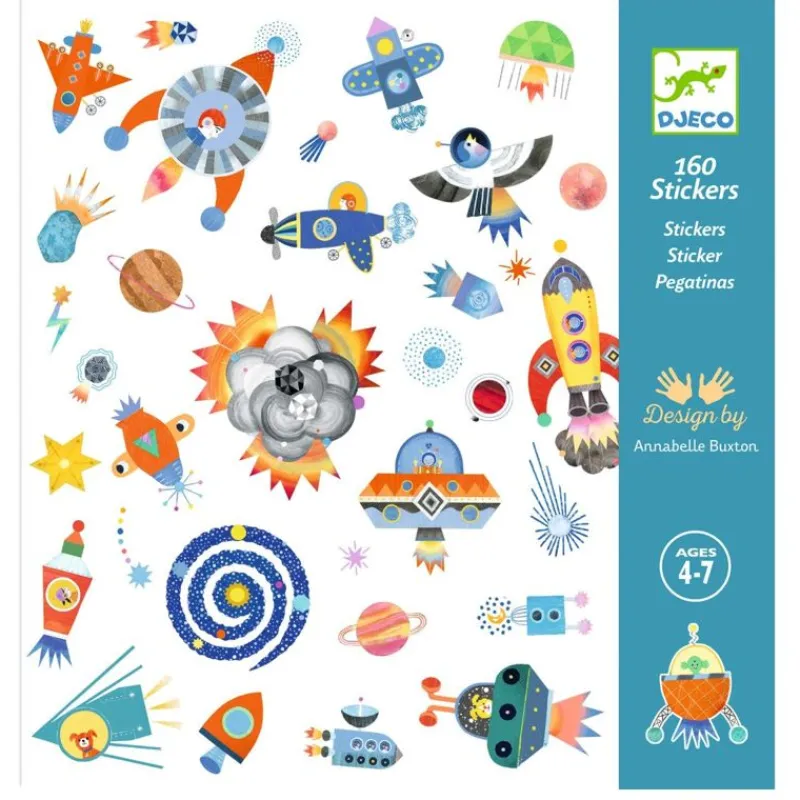Djeco Klistermærker*Klistermærker 160Stk, Rummet