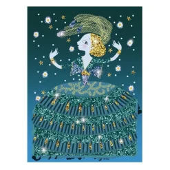 Djeco Øvrigt Krea*Kreativ Aeske - Glitterkort, Kjoler