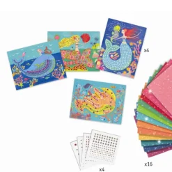 Djeco Klistermærker*Kreativ Mosaik Havfruer