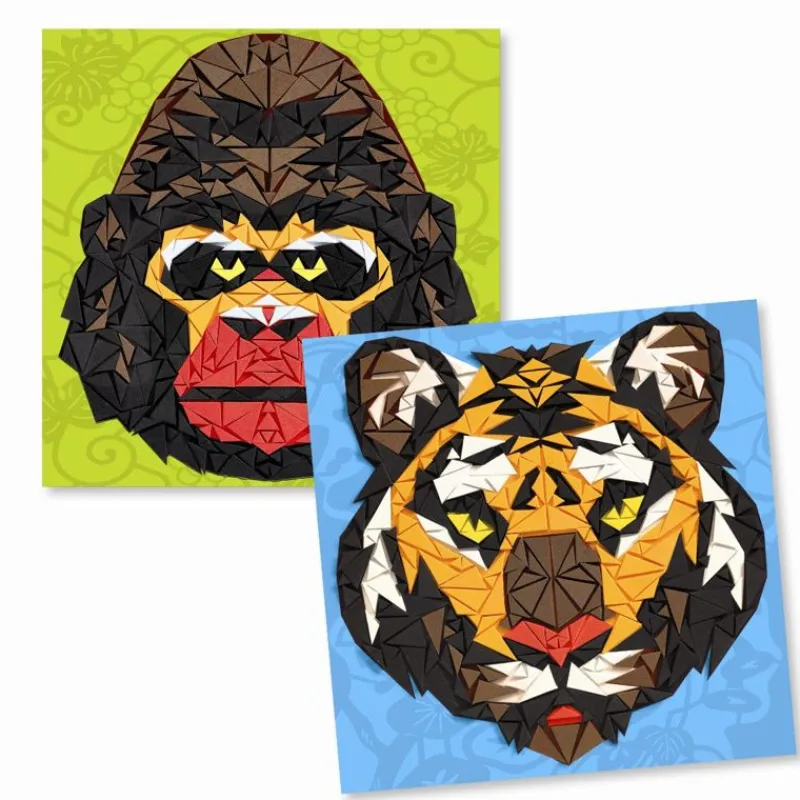 Djeco Øvrigt Krea*Kreativ Mosaik, Tiger & Gorilla