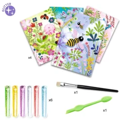 Djeco Øvrigt Krea*Kreativaeske - Glitterkort, Sommerfugle