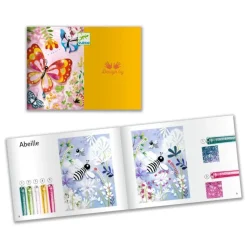 Djeco Øvrigt Krea*Kreativaeske - Glitterkort, Sommerfugle