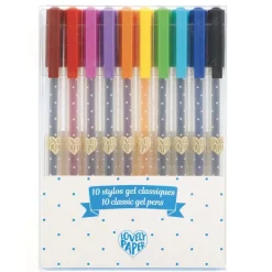 Djeco Tegn & Mal*Lovely Paper 10 Gel Pens, Klassisk
