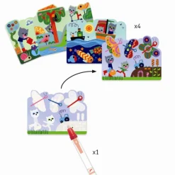 Djeco Tegn & Mal*Magisk Farvelaegning, Gemt I Haven