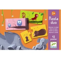Djeco Puslespil*Pusle/Laerespil Mor Og Baby 2 Brikker (10 Par)
