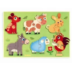 Djeco Puslespil*Puslespil Halloj Pa Engen 2 Brikker (6 Dyr)