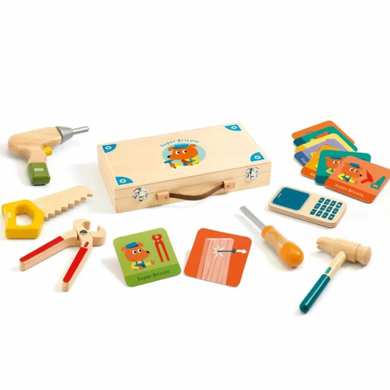 Djeco Værksted*Super Bricolo Vaerktojskuffert