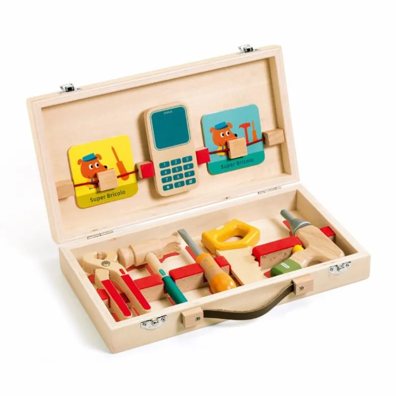 Djeco Værksted*Super Bricolo Vaerktojskuffert