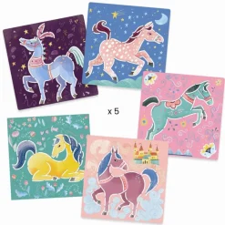 Djeco Tegn & Mal*Tegneskabelon Heste