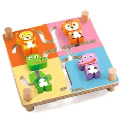 Djeco Blandet Legetøj*Traelabyrint, Spinamix