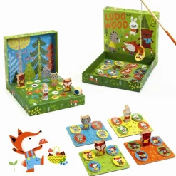 Djeco Spil*Traelaerespil, Ludo Wood 4 Spil