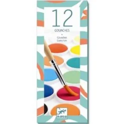 Djeco Tegn & Mal*Vandfarver 12 Stk. Klassisk