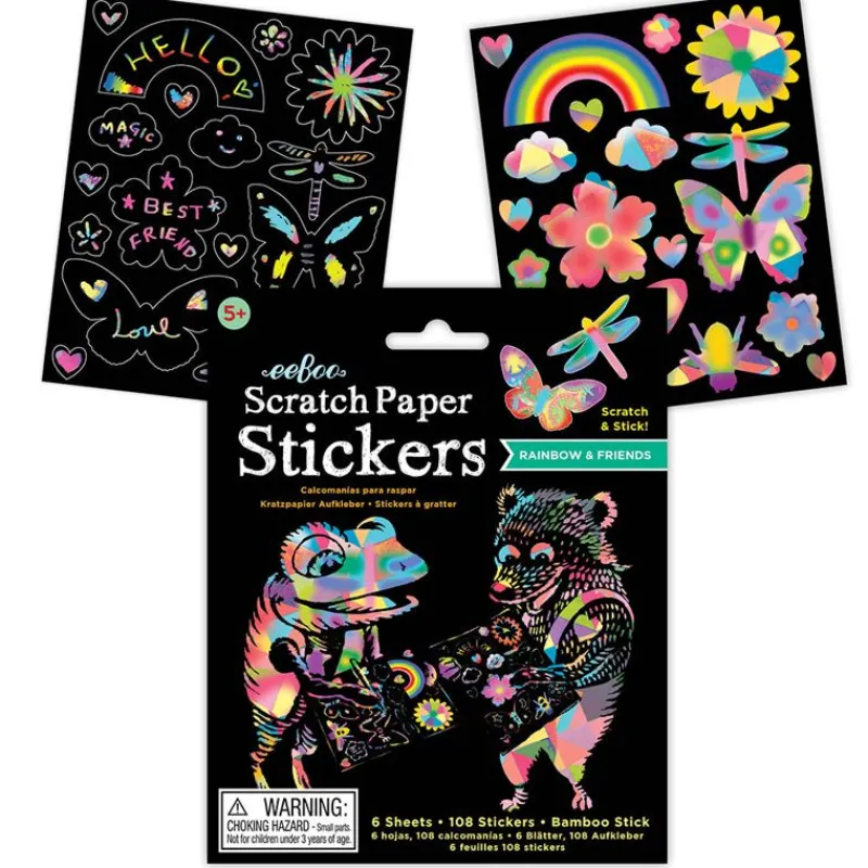 Eeboo Klistermærker*- RidseKlistermærker - Regnbue & Venner