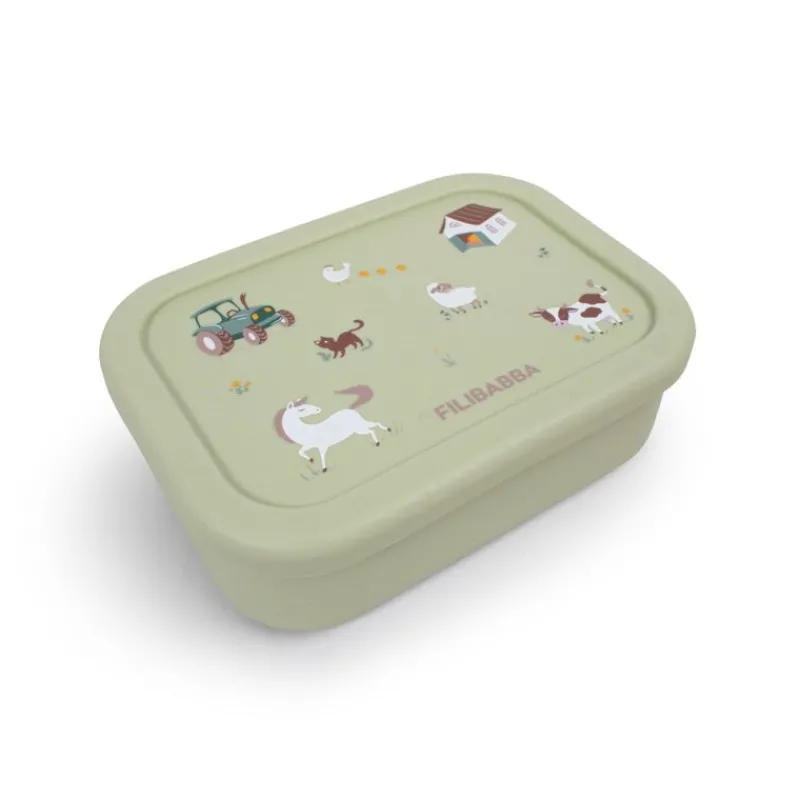 Filibabba Madpakken*Madkasse I Silikone - Bog Green