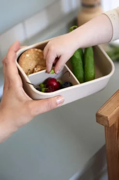 Filibabba Madpakken*Madkasse I Silikone - Toasted Almond