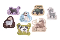 Filibabba Puslespil*Saet Med 7 Puslespil - Bondegardsdyr