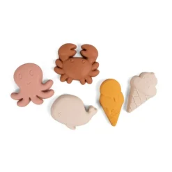 Filibabba Sommertid*Sandforme 5 Stk, Varme Farve