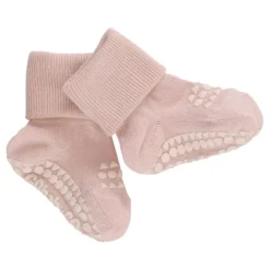 GoBabyGo Kravletid*Bamboo Non-Slip Sokker 6-12Mdr. Soft Pink