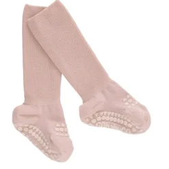 GoBabyGo Kravletid*Bamboo Non-Slip Sokker 6-12Mdr. Soft Pink