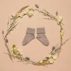 GoBabyGo Kravletid*Bambus Non-Slip Sokker 0-6Mdr. - Sand