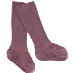 GoBabyGo Kravletid*Bambus Non-Slip Sokker 6-12Mdr. - Misty Plum