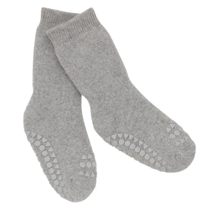 GoBabyGo Kravletid*Bomuld Non-Slip Sokker 2-3Ar - Grey Melange