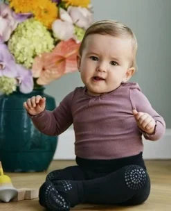 GoBabyGo Kravletid*KravleStrømpebukser 0-6Mdr. - Grey Melange