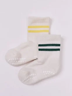 GoBabyGo Kravletid*Skridsikre Sports Strømper Str.23-26 - Gron