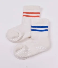 GoBabyGo Kravletid*Skridsikre Sports Strømper Str.23-26 - Rod