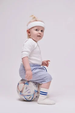 GoBabyGo Kravletid*Skridsikre Sports Strømper Str.20-22 - Bla