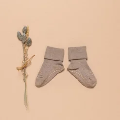 GoBabyGo Kravletid*Uld Non-Slip Sokker 6-12Mdr. - Sand