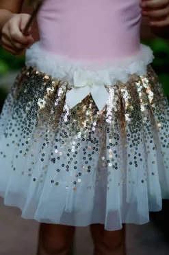 Great Pretenders Udklædning & Tilbehør*Guld-Paillet Saet, Str. 4-6Ar