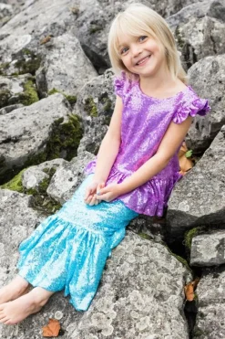 Great Pretenders Udklædning & Tilbehør*Havfrue Top- Og Nederdelsaet Str.5-6 Ar