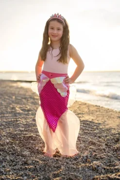 Great Pretenders Udklædning & Tilbehør*Havfrue Glimmesaet, Pink Str.5-6 Ar