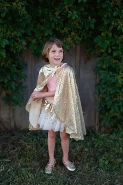 Great Pretenders Udklædning & Tilbehør*Precious Golden Kappe, Str.5-6 Ar